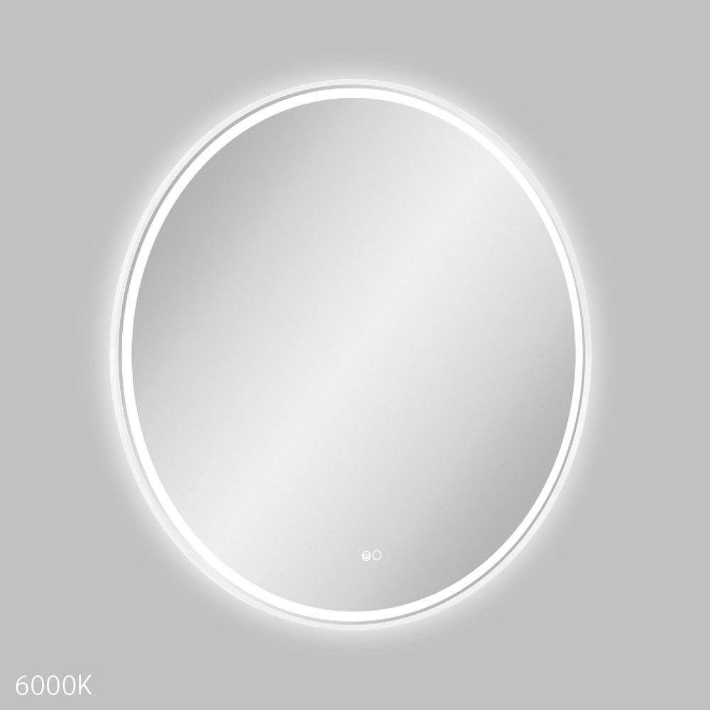 Reba LED 900mm Framed Mirror, Matte White