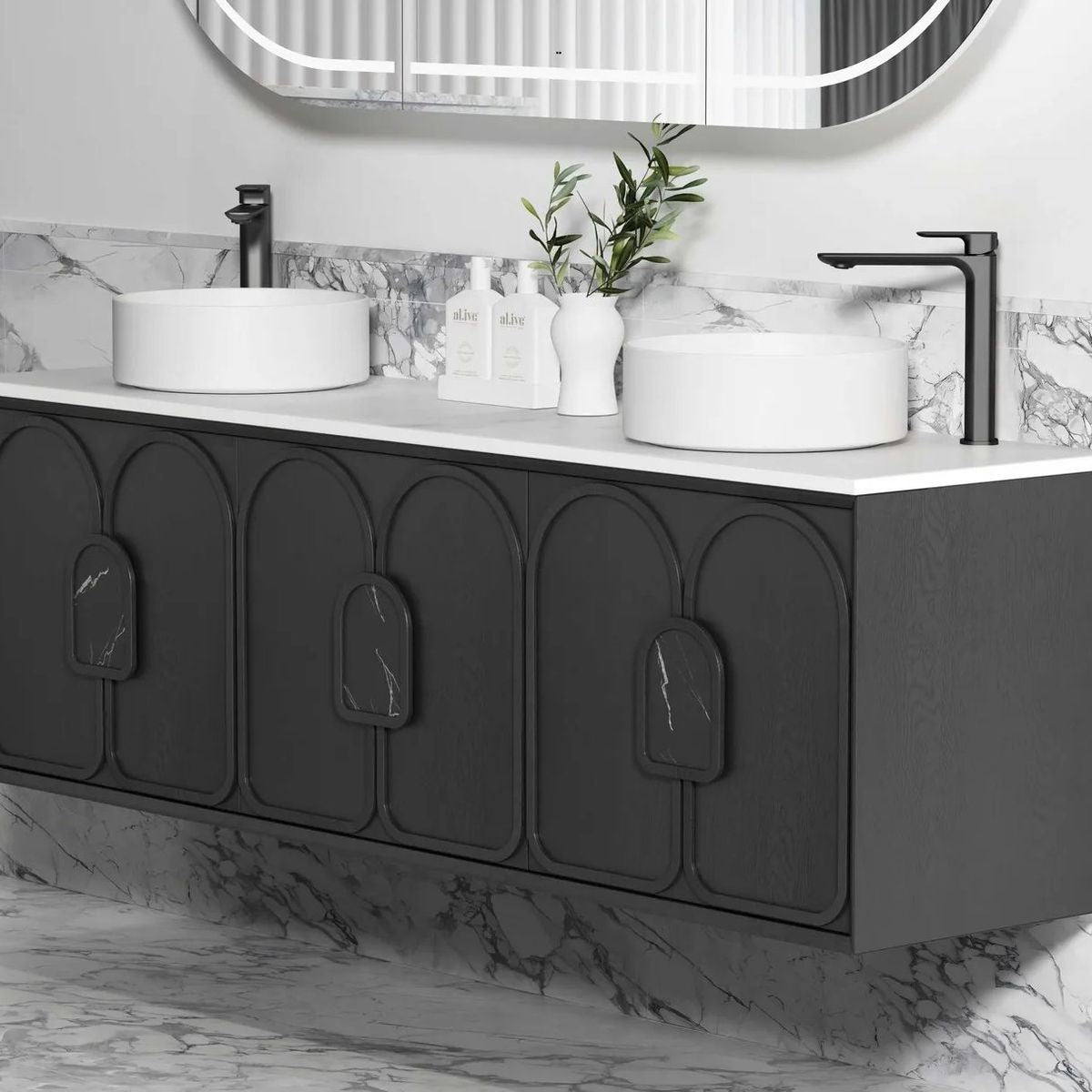 Laguna Black American Oak 1800X460 Vanity
