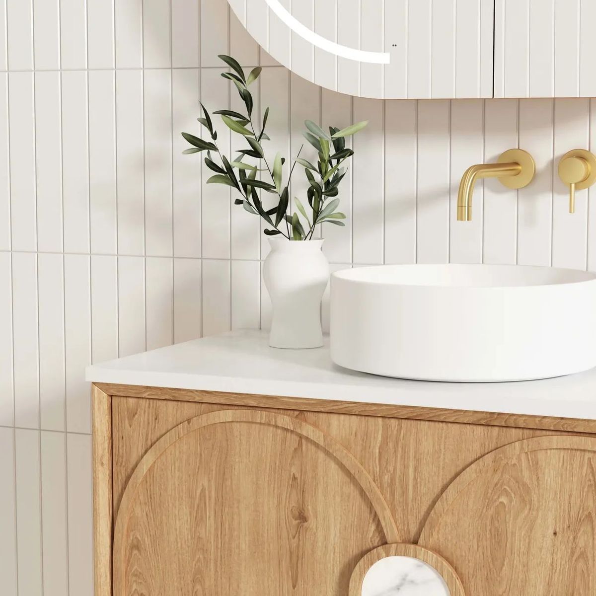 Laguna Natural American Oak 900X460 Vanity