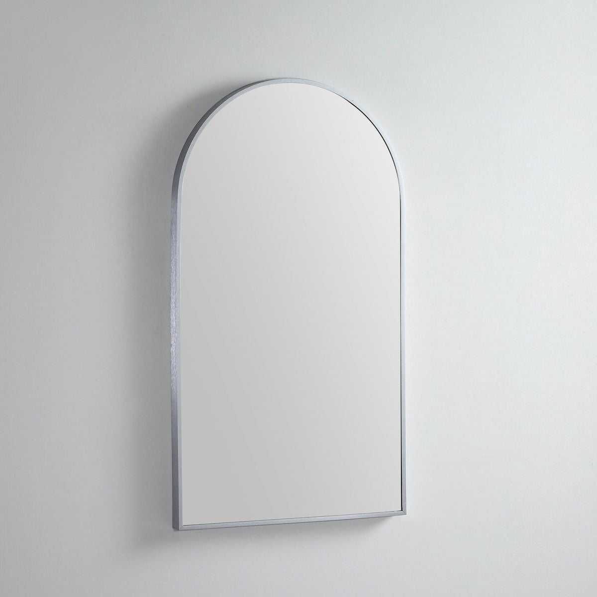 Modern Arch 500 Mirror with Portable Magnifier - Brits Nickel