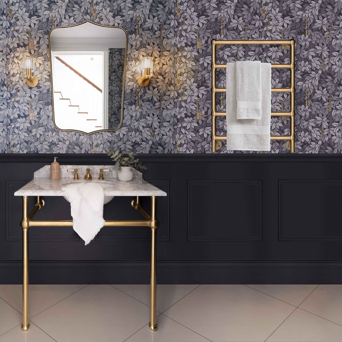 Mayer Heated Towel Rail - Brushed Brass