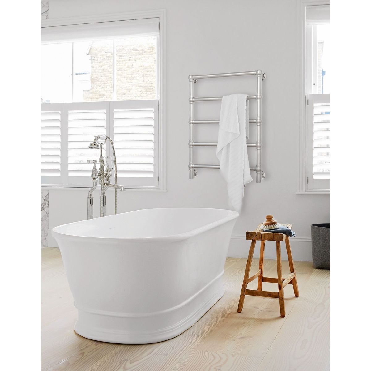 Mayer Heated Towel Rail - Brushed Nickel