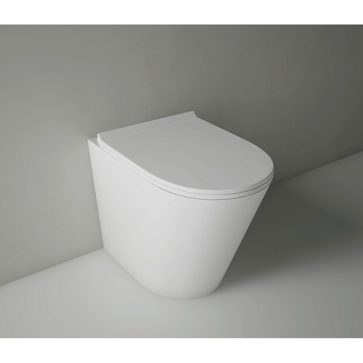 Studio Bagno Manhattan Toilet Package - Matte White Slim Flush Plate