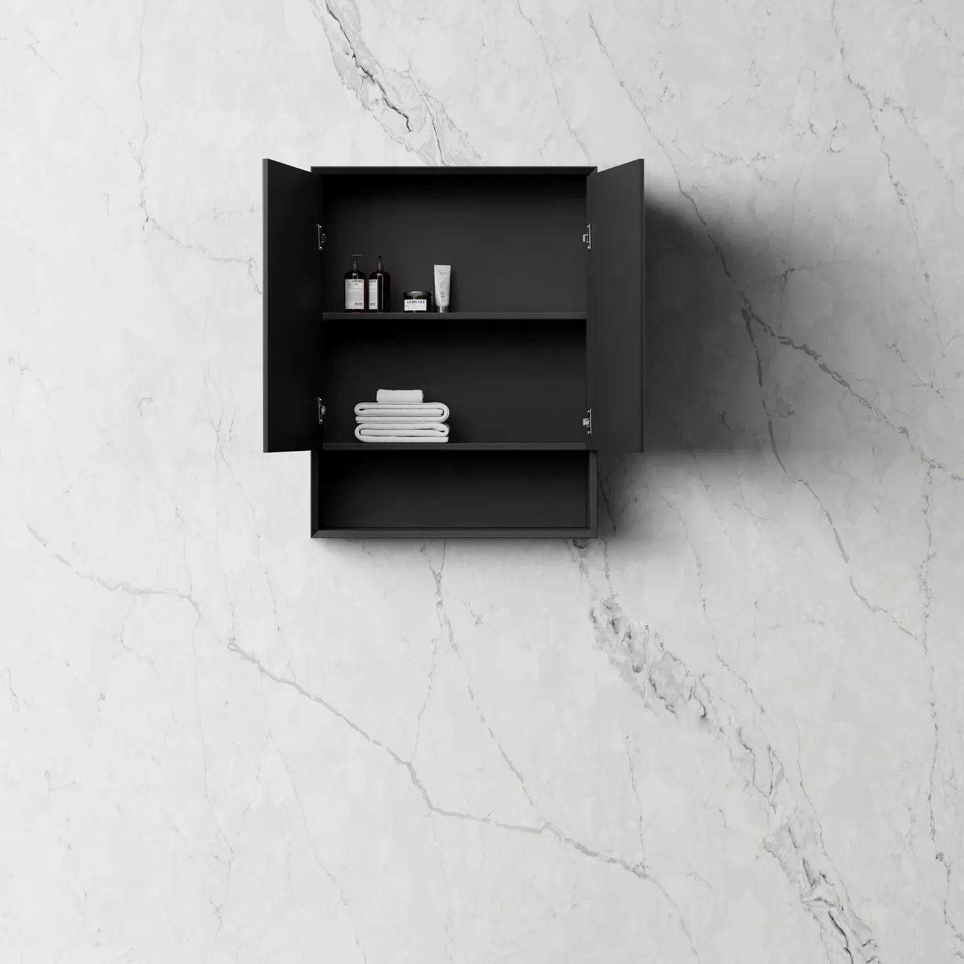 Marlo 600 Wall-Hung Shaving Cabinet Matte Black