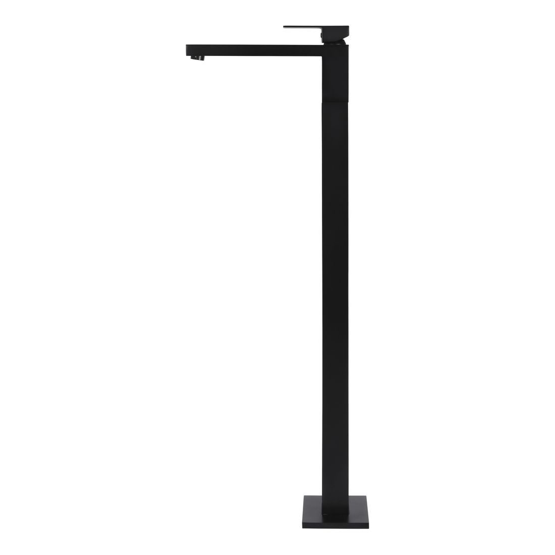 Square Freestanding Bath Mixer Matte Black