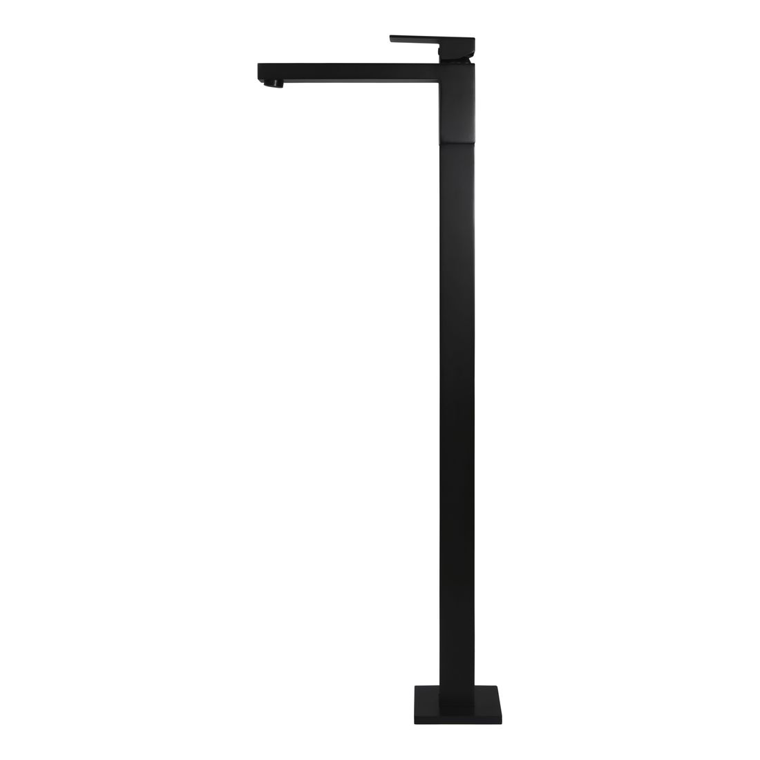 Square Freestanding Bath Mixer Matte Black