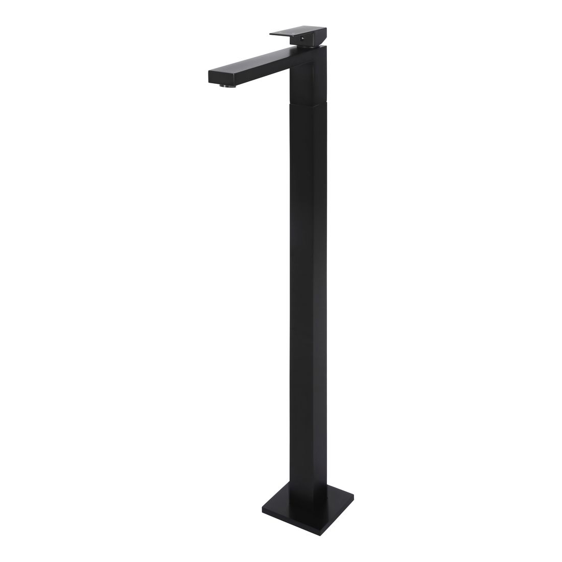 Square Freestanding Bath Mixer Matte Black
