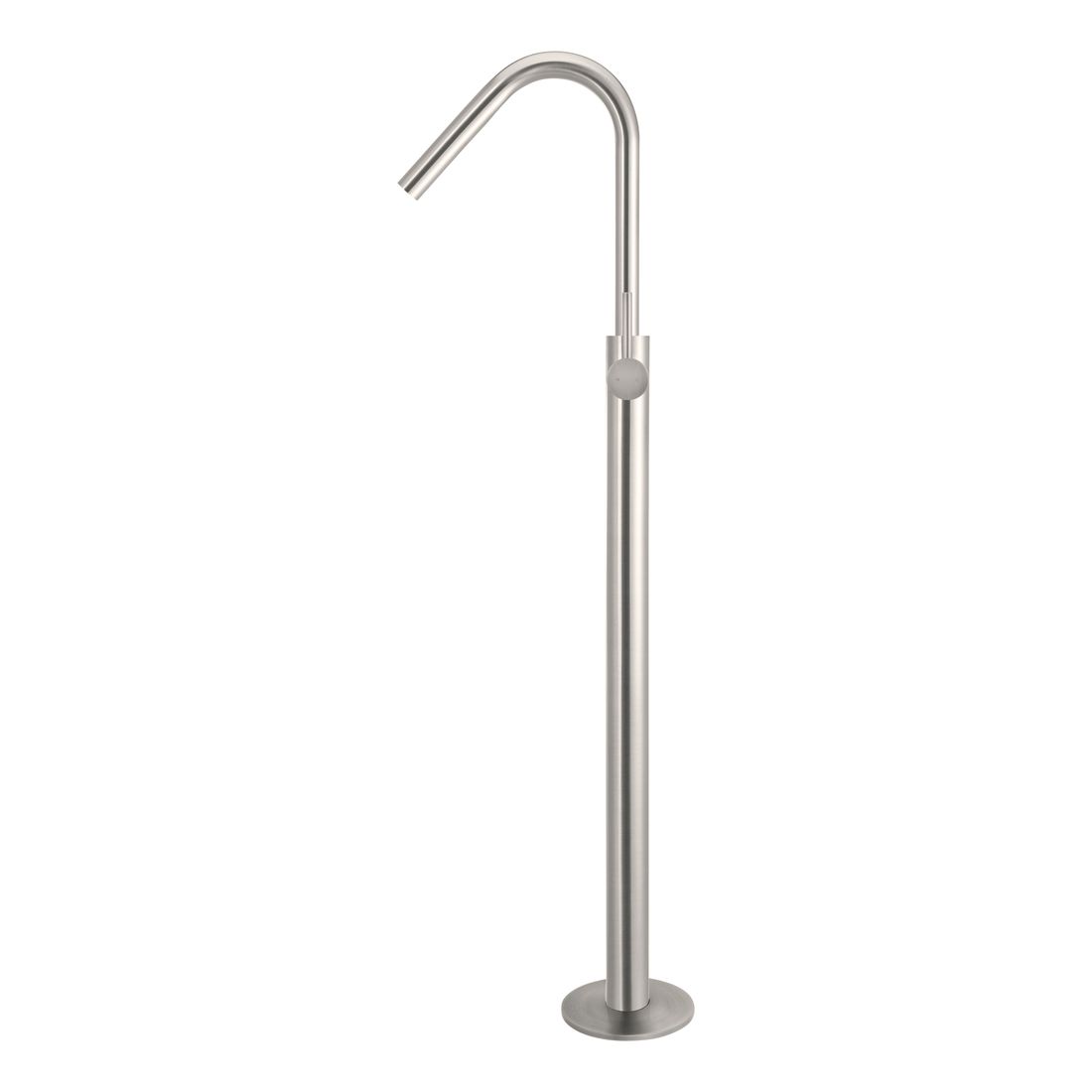 Round Freestanding Bath Spout and Hand Shower MB09-PVDBN Brushed Nickel