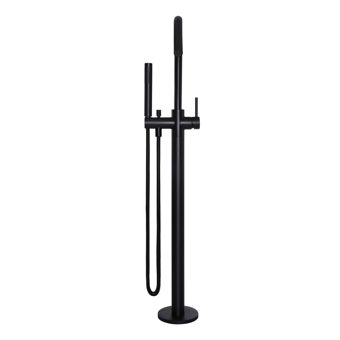 Round Freestanding Bath Spout and Hand Shower MB09 Matte Black