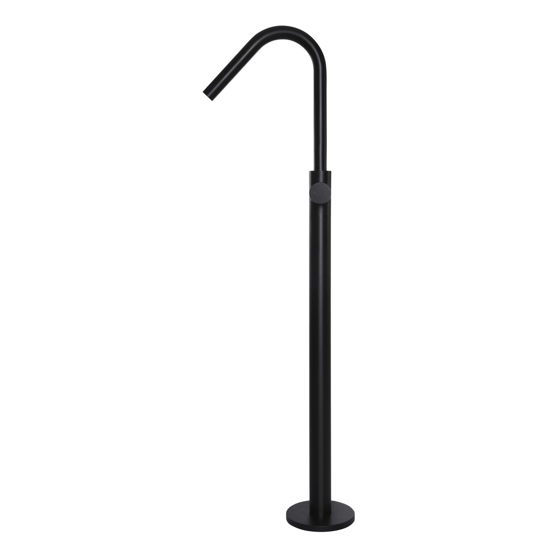 Round Freestanding Bath Spout and Hand Shower MB09 Matte Black