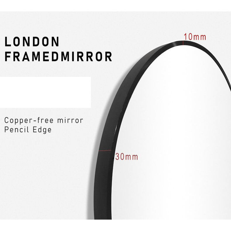 London Metal Framed Mirror in Chrome