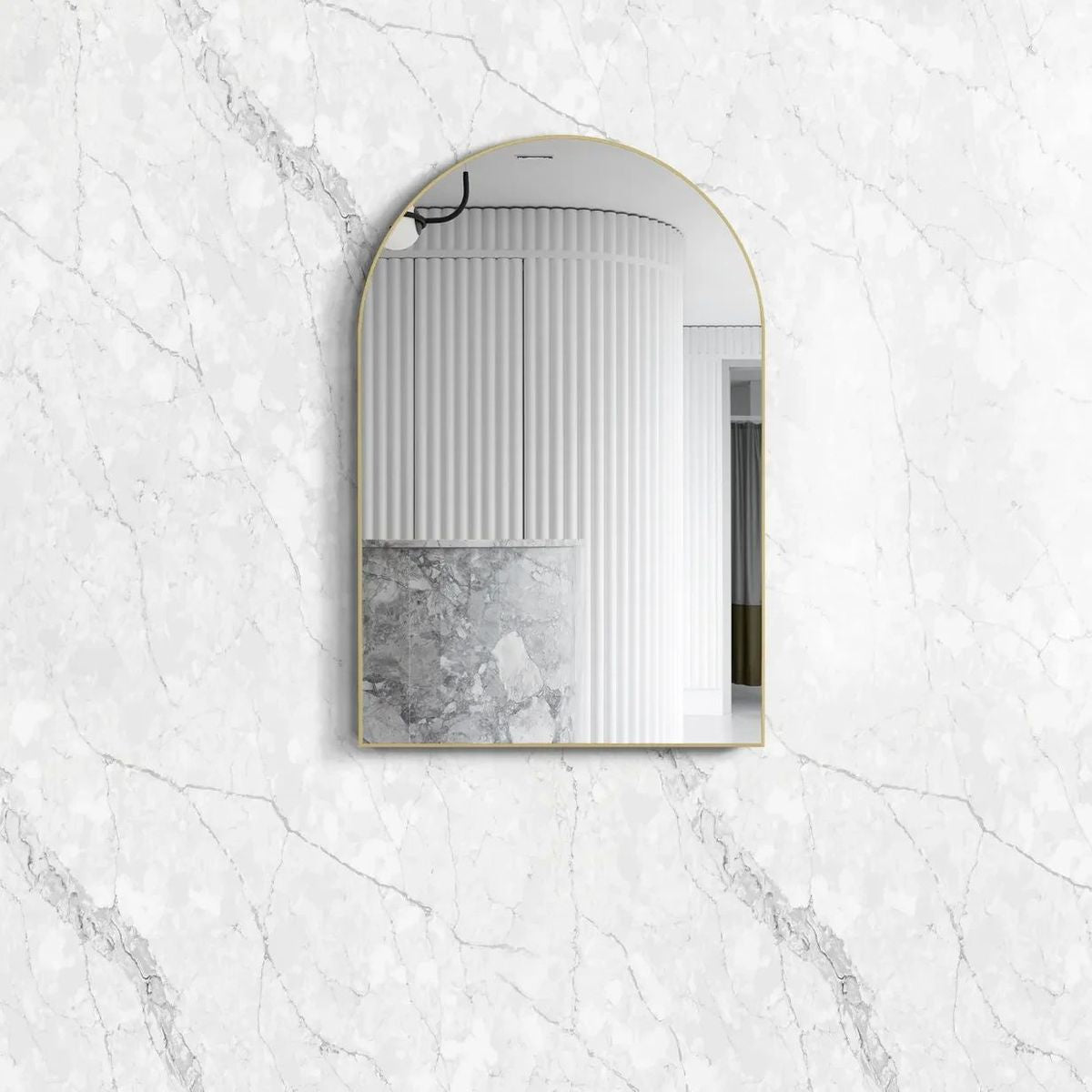 Archie 900x600 Metal Framed Mirror - Gold