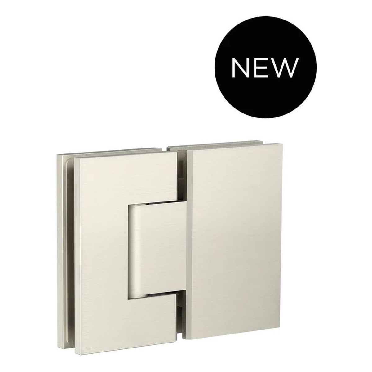 Glass to Glass Shower Door Hinge, Brushed Nickel