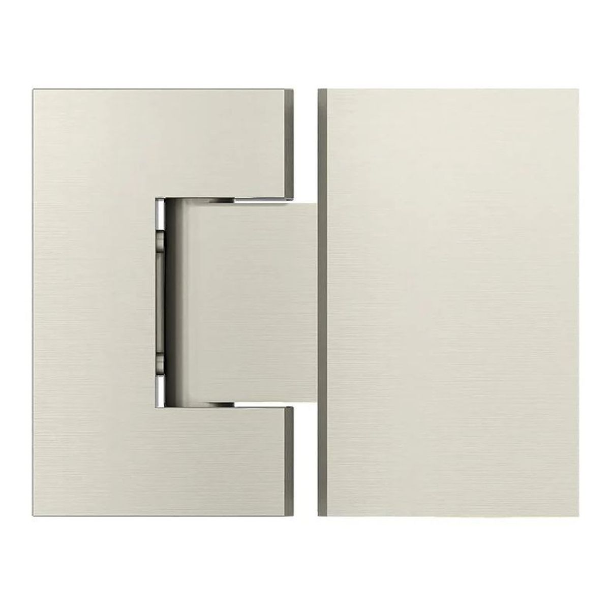 Glass to Glass Shower Door Hinge, Brushed Nickel