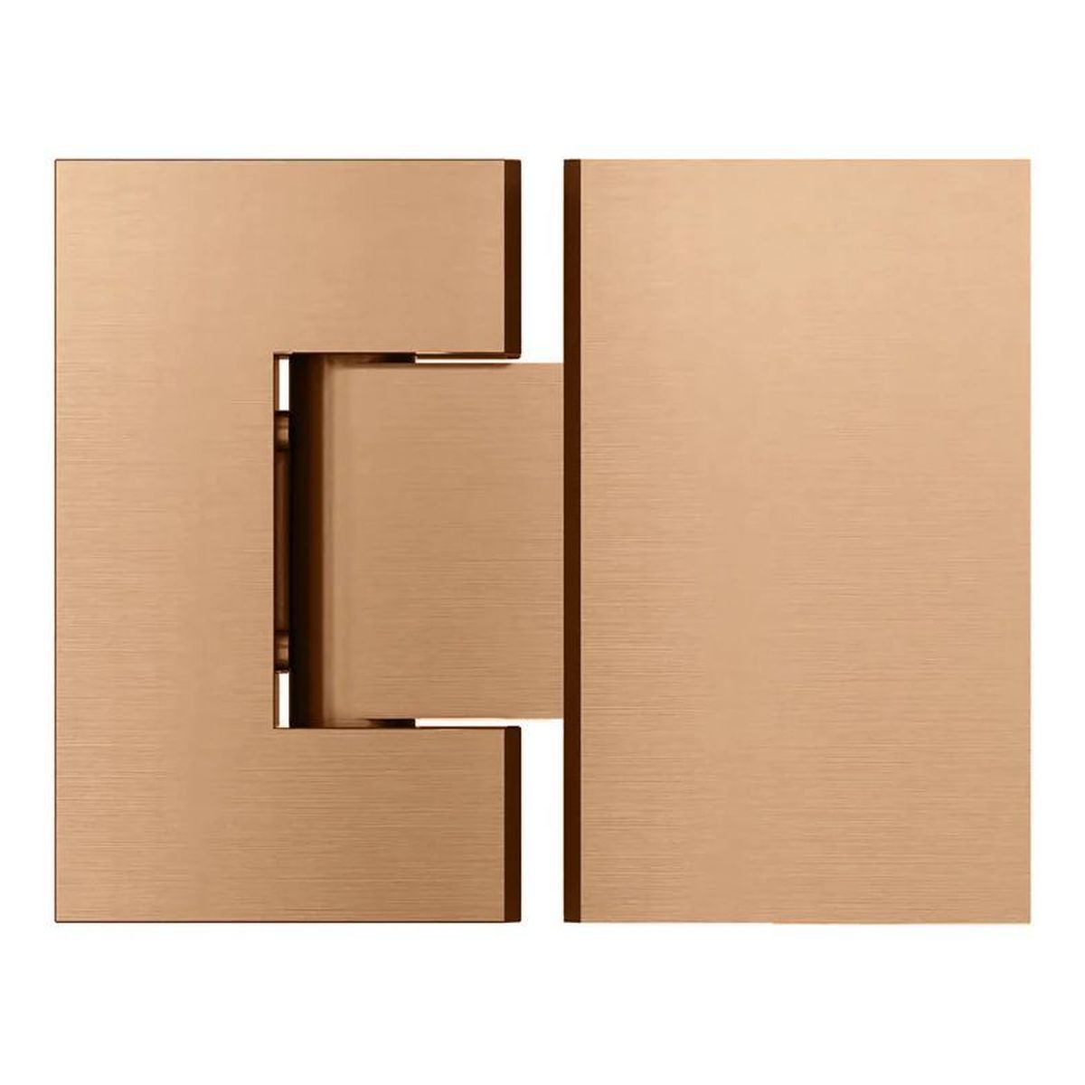 Glass to Glass Shower Door Hinge, Lustre Bronze