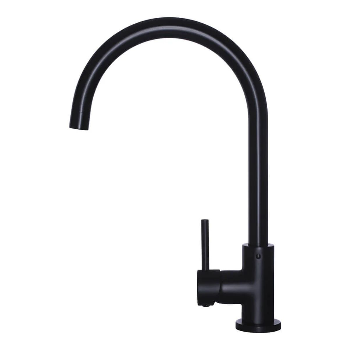 Round Gooseneck Kitchen Mixer Tap MK03 Matte Black