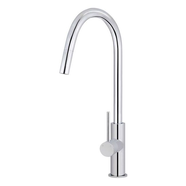 Round Piccola Pull Out Kitchen Mixer Tap MK17-C Chrome