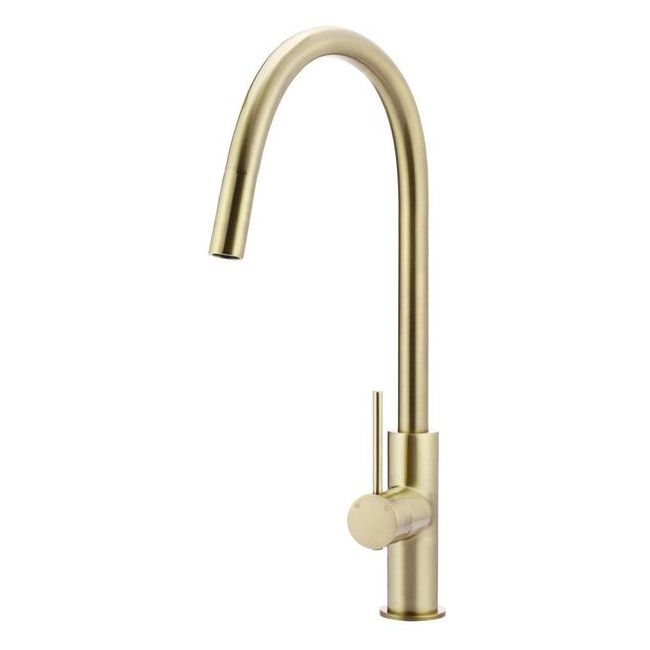 Round Piccola Pull Out Kitchen Mixer Tap Tiger Bronze