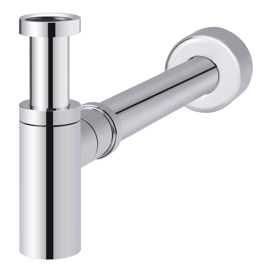 Round Bottle Trap for 32mm basin waste and 40mm outlet Chrome