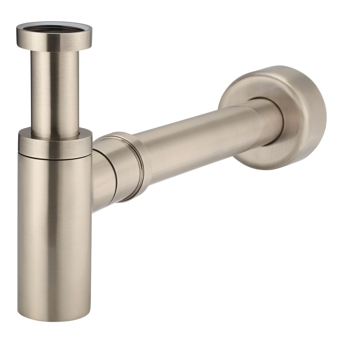 Round Bottle Trap for 32mm basin waste and 40mm outlet Champagne