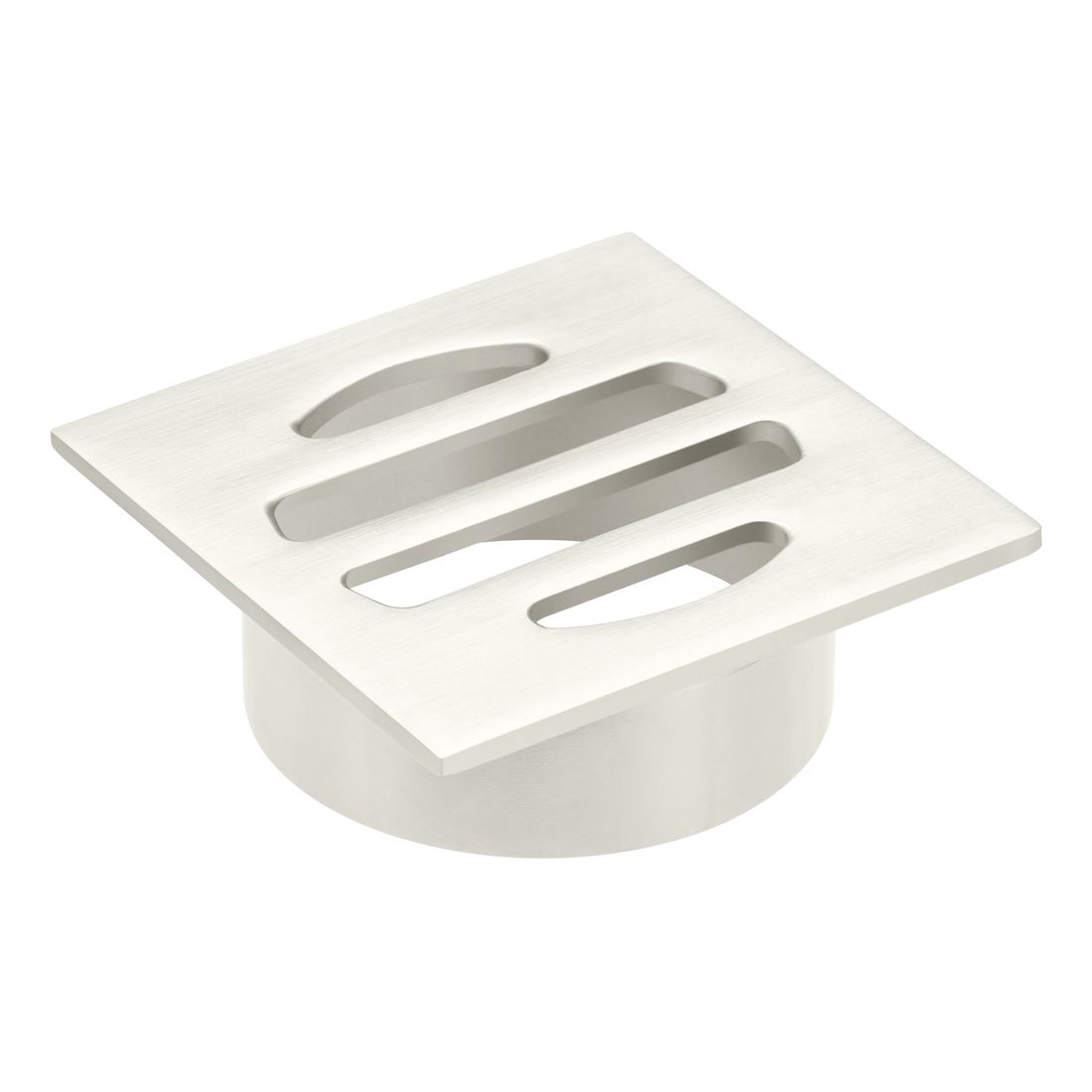 Square Floor Grate Shower Drain 50mm outlet Brushed Nickel