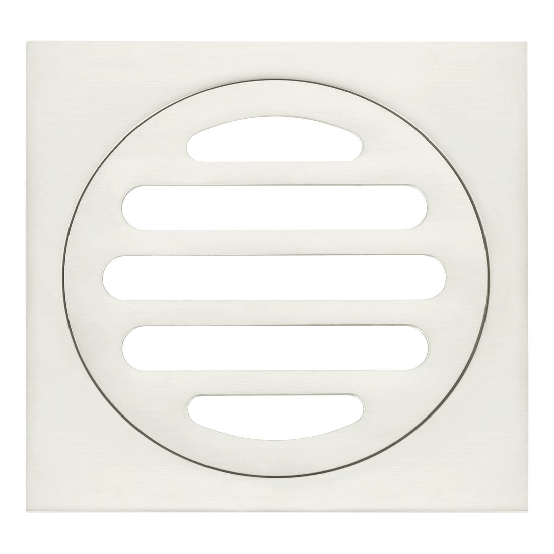 Square Floor Grate Shower Drain 80mm outlet Brushed Nickel