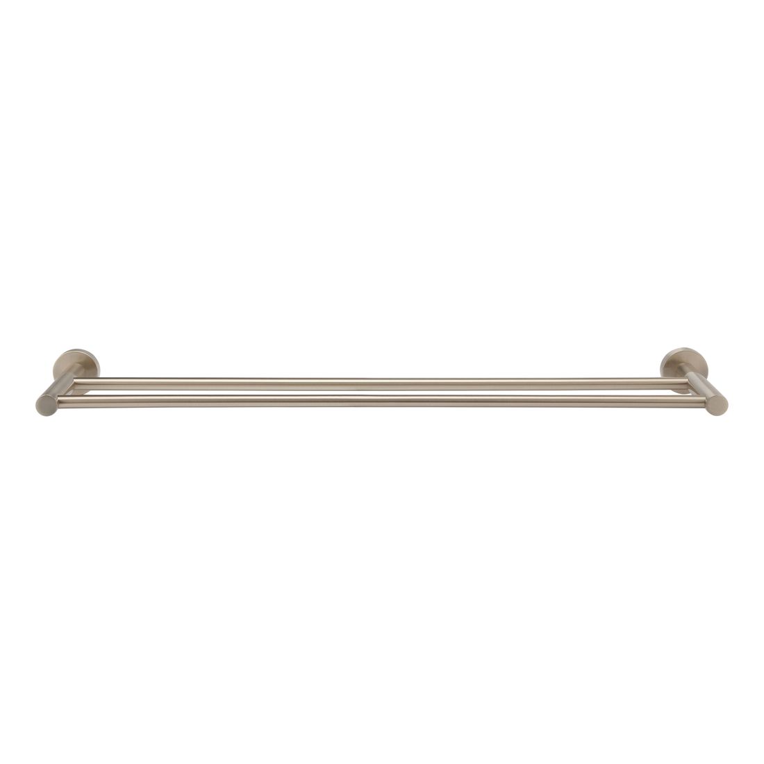 Round Double Towel Rail 600mm Champagne
