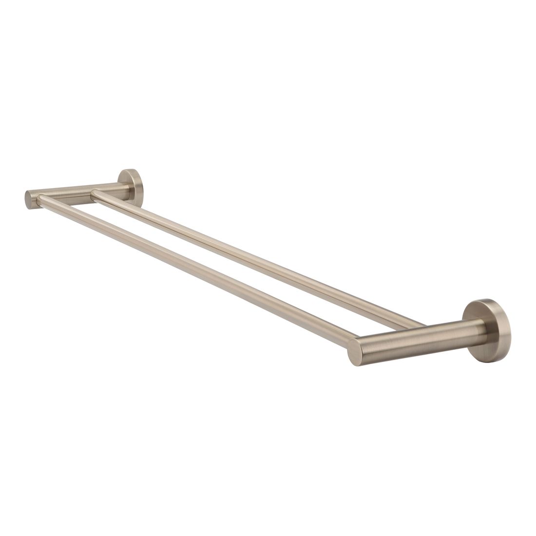 Round Double Towel Rail 600mm Champagne