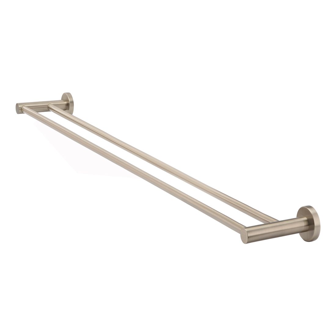 Round Double Towel Rail 900mm Champagne