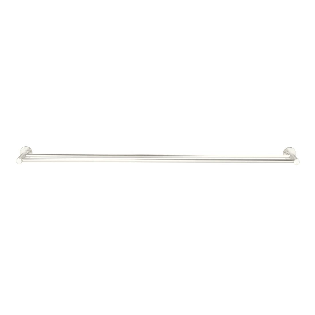Round Double Towel Rail 900mm Brushed Nickel