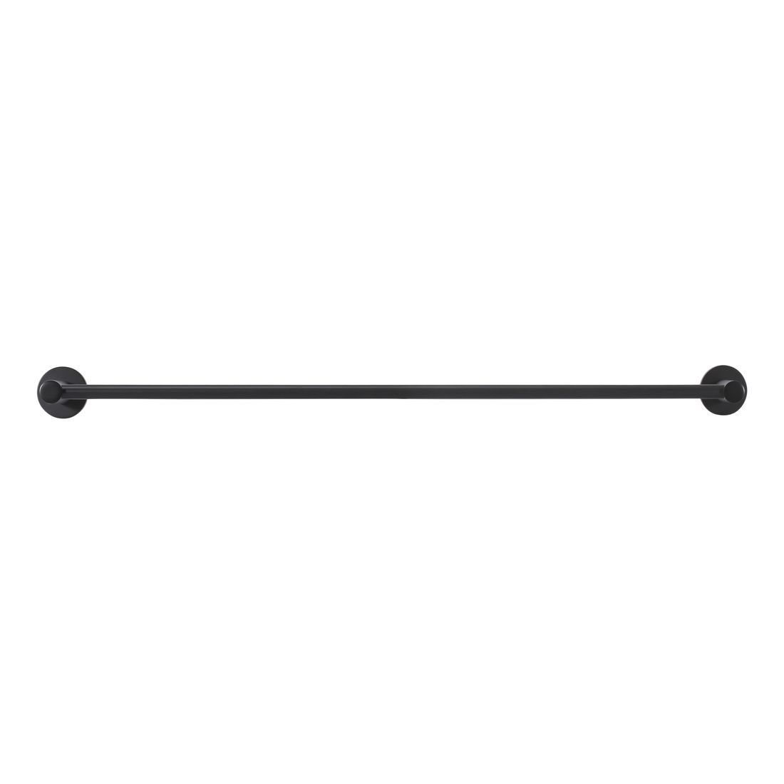 Round Double Towel Rail 600mm Matte Black