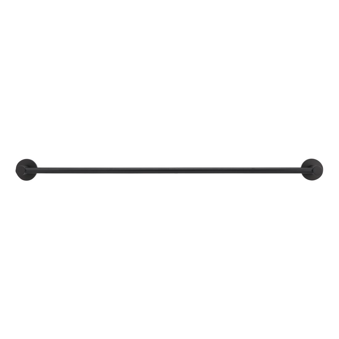 Round Single Towel Rail 600mm Matte Black