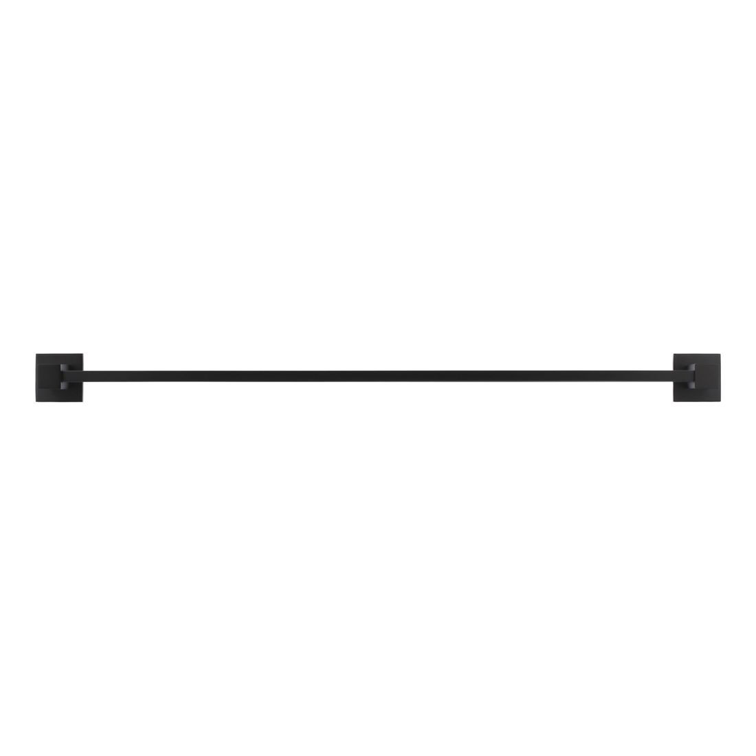 Square Double Towel Rail 600mm Matte Black