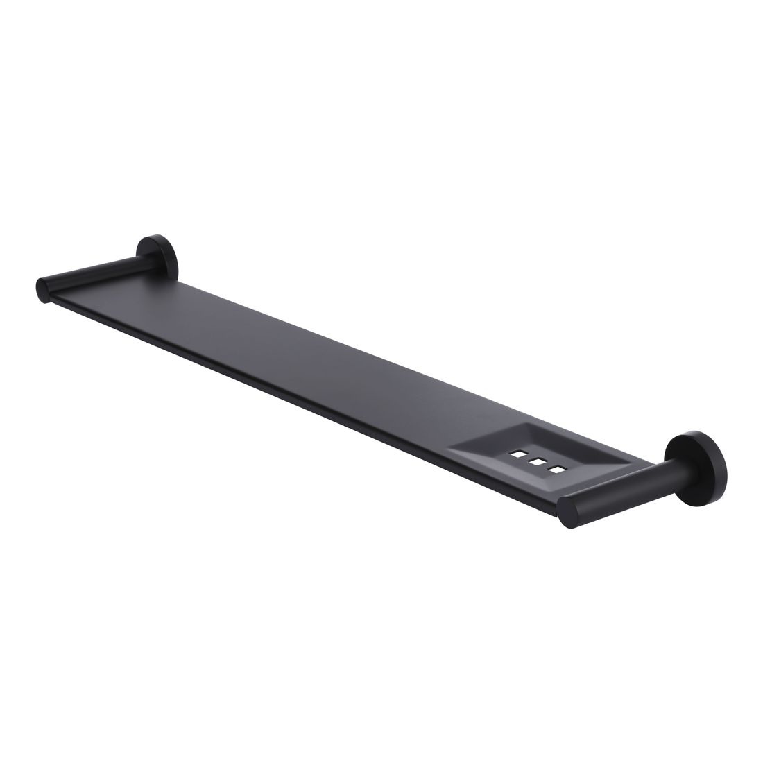 Round Bathroom Shelf Matte Black