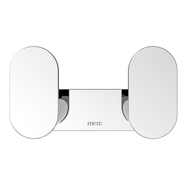 Curvae Double Robe Hook - Polished Chrome