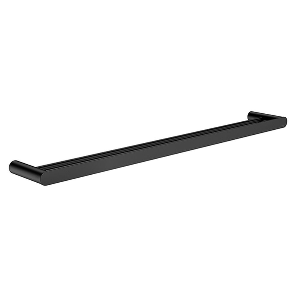 Curvae Double Towel Rail 800mm - Matte Black