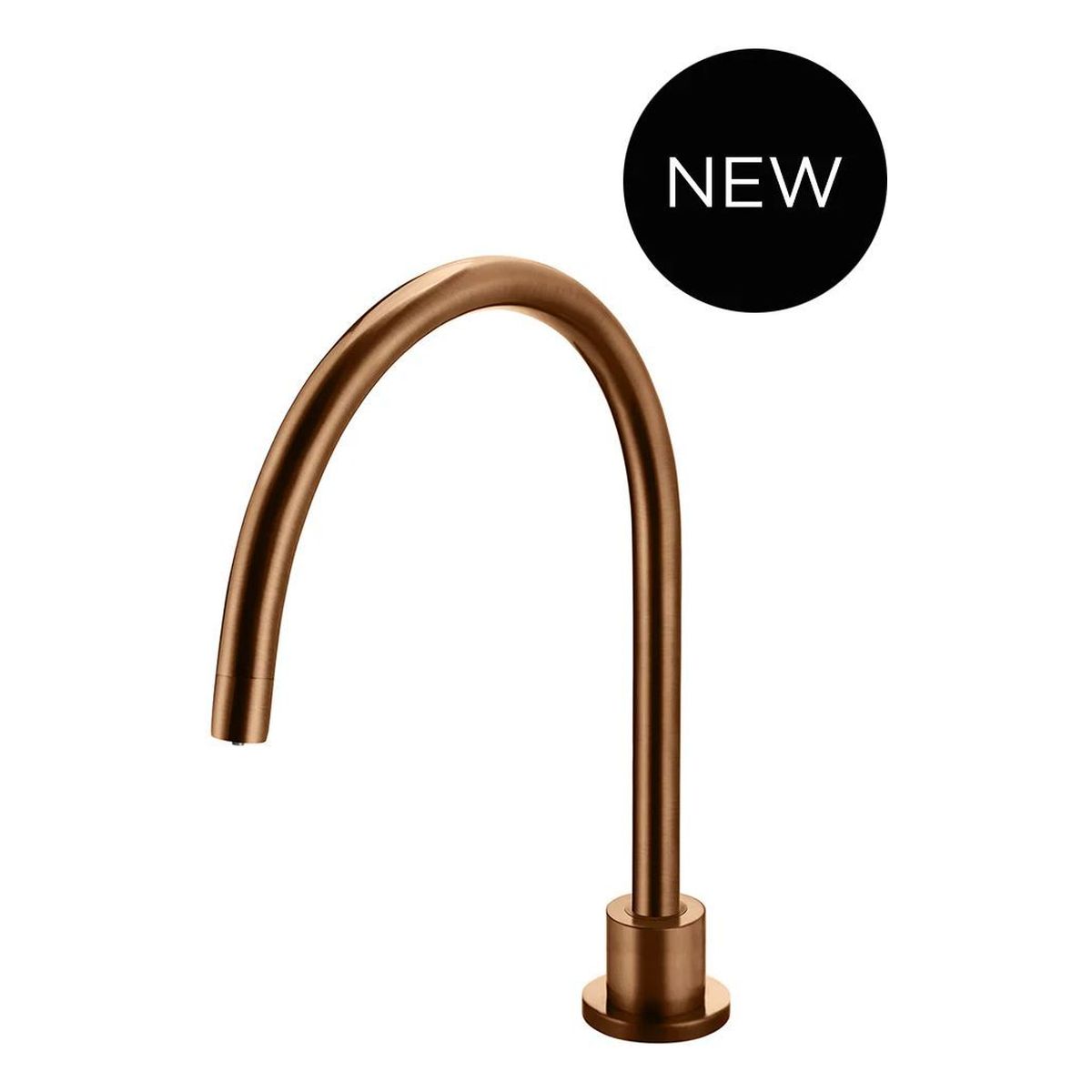 Round High-Rise Swivel Hob Spout , Lustre Bronze