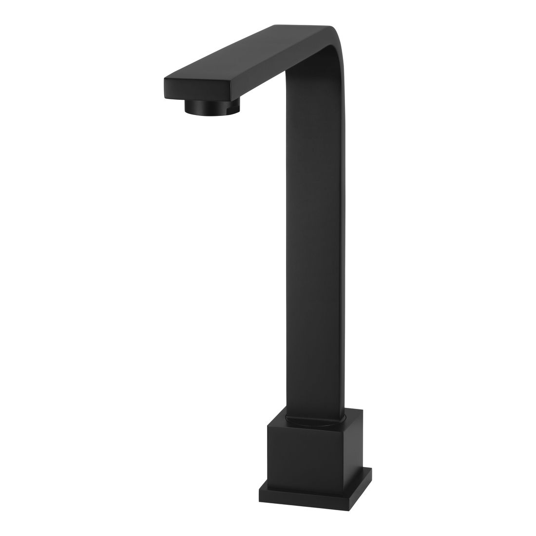 Square High-Rise Swivel Hob Spout Matte Black