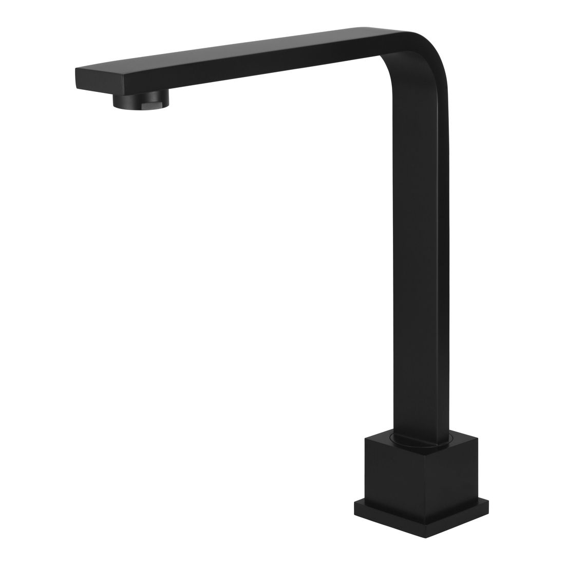 Square High-Rise Swivel Hob Spout Matte Black