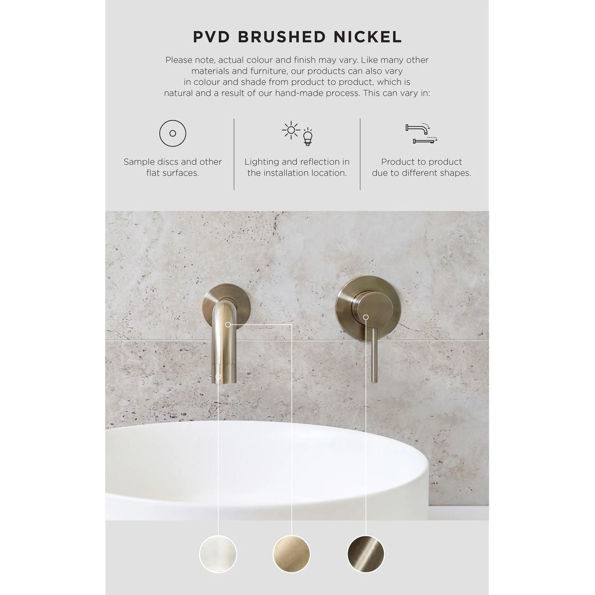 Round Deck Mounted Spout, Brushed Nickel