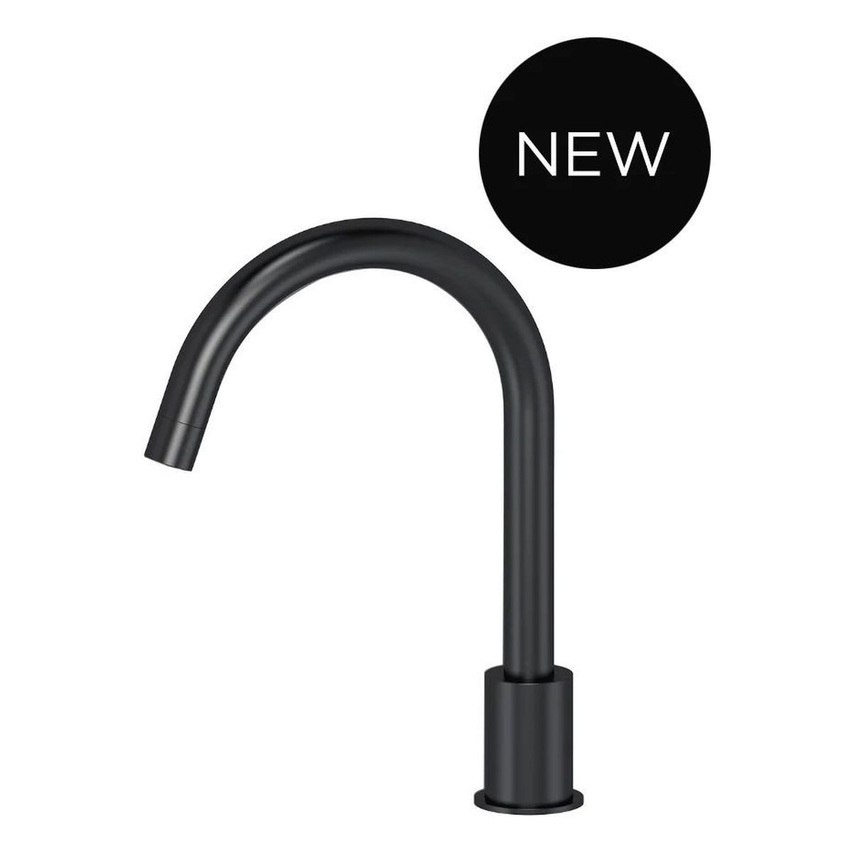 Round Deck Mounted Spout, Matte Black