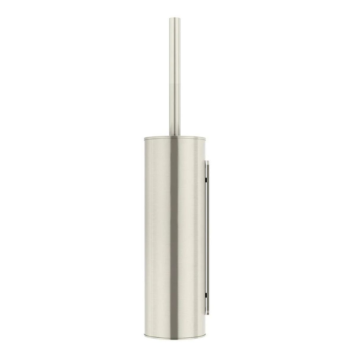 Round Toilet Brush & Holder , Brushed Nickel