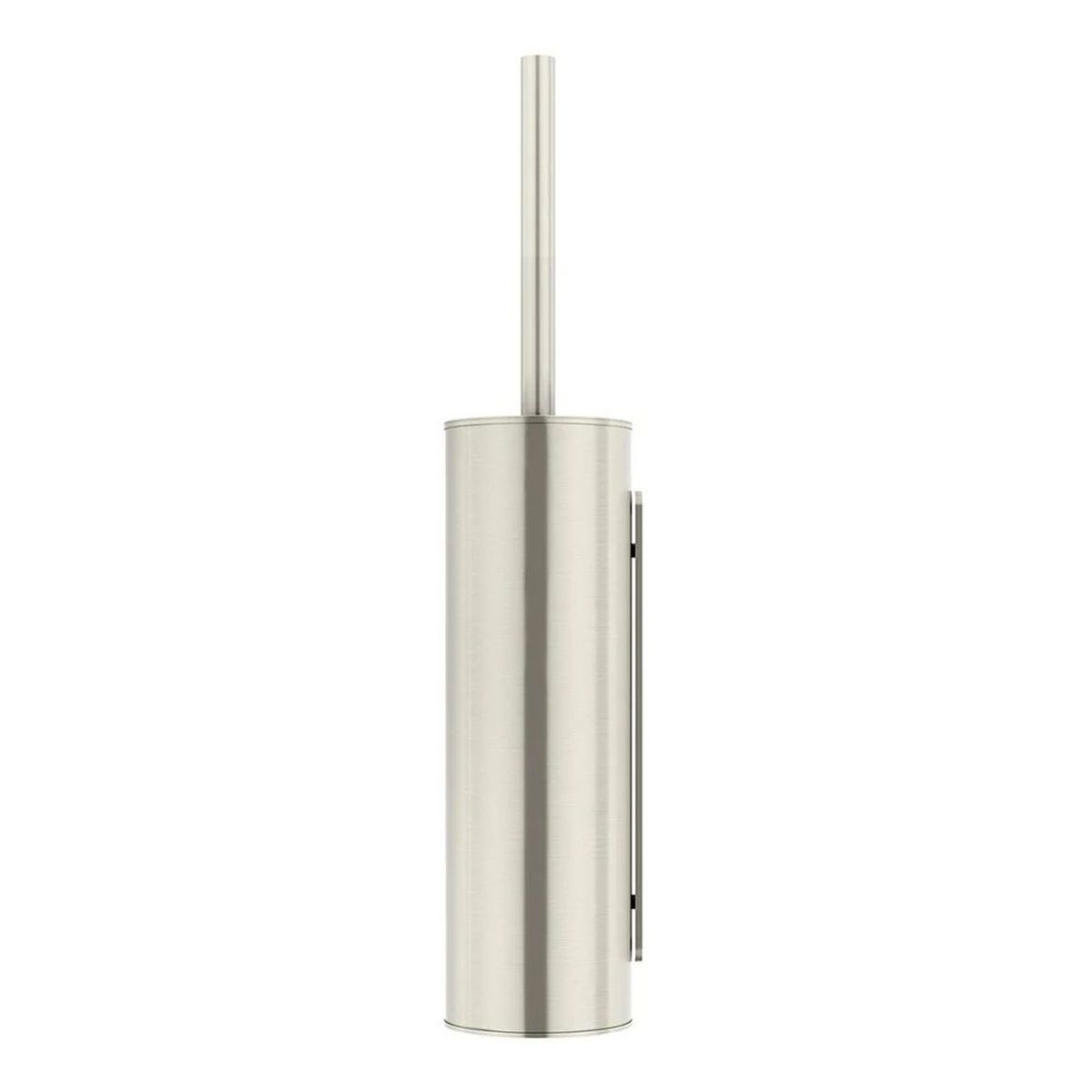 Round Toilet Brush & Holder , Brushed Nickel