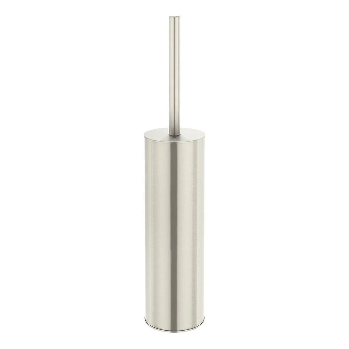 Round Toilet Brush & Holder , Brushed Nickel