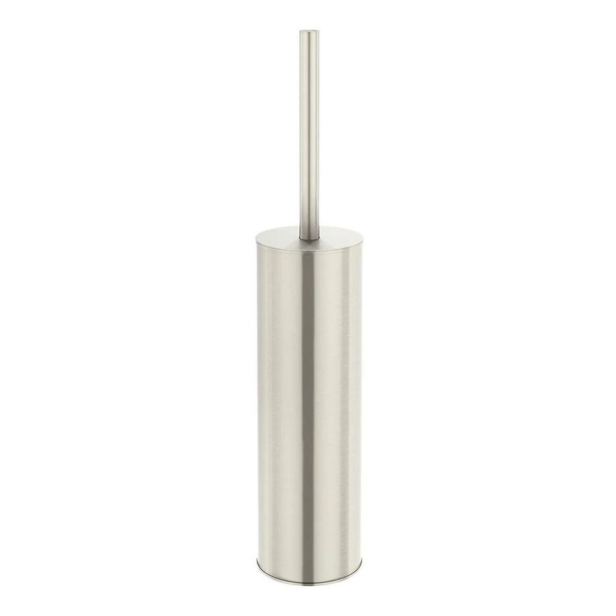 Round Toilet Brush & Holder , Brushed Nickel