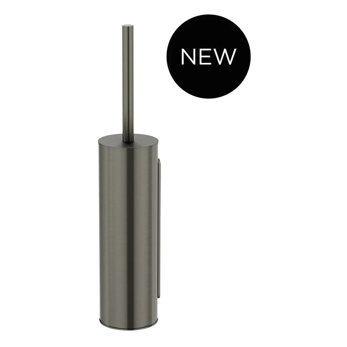 Round Toilet Brush & Holder , Shadow Gunmetal