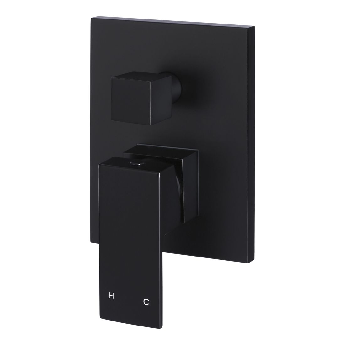 Square Diverter Mixer Matte Black