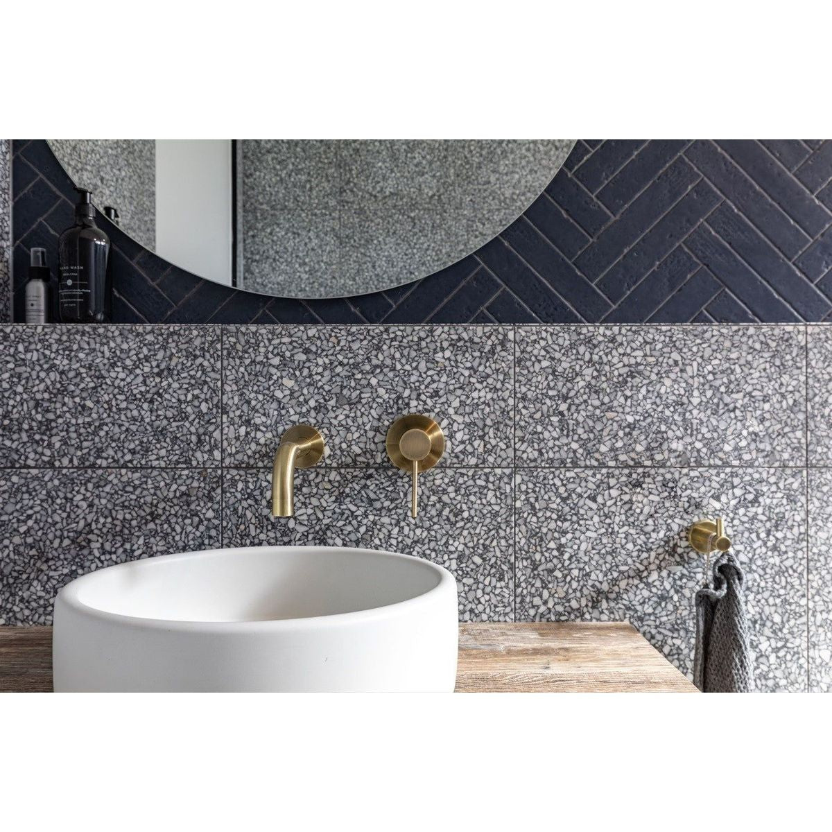 Round Wall Mixer Trim Kit (In-Wall Body Not Included) - PVD Tiger Bronze