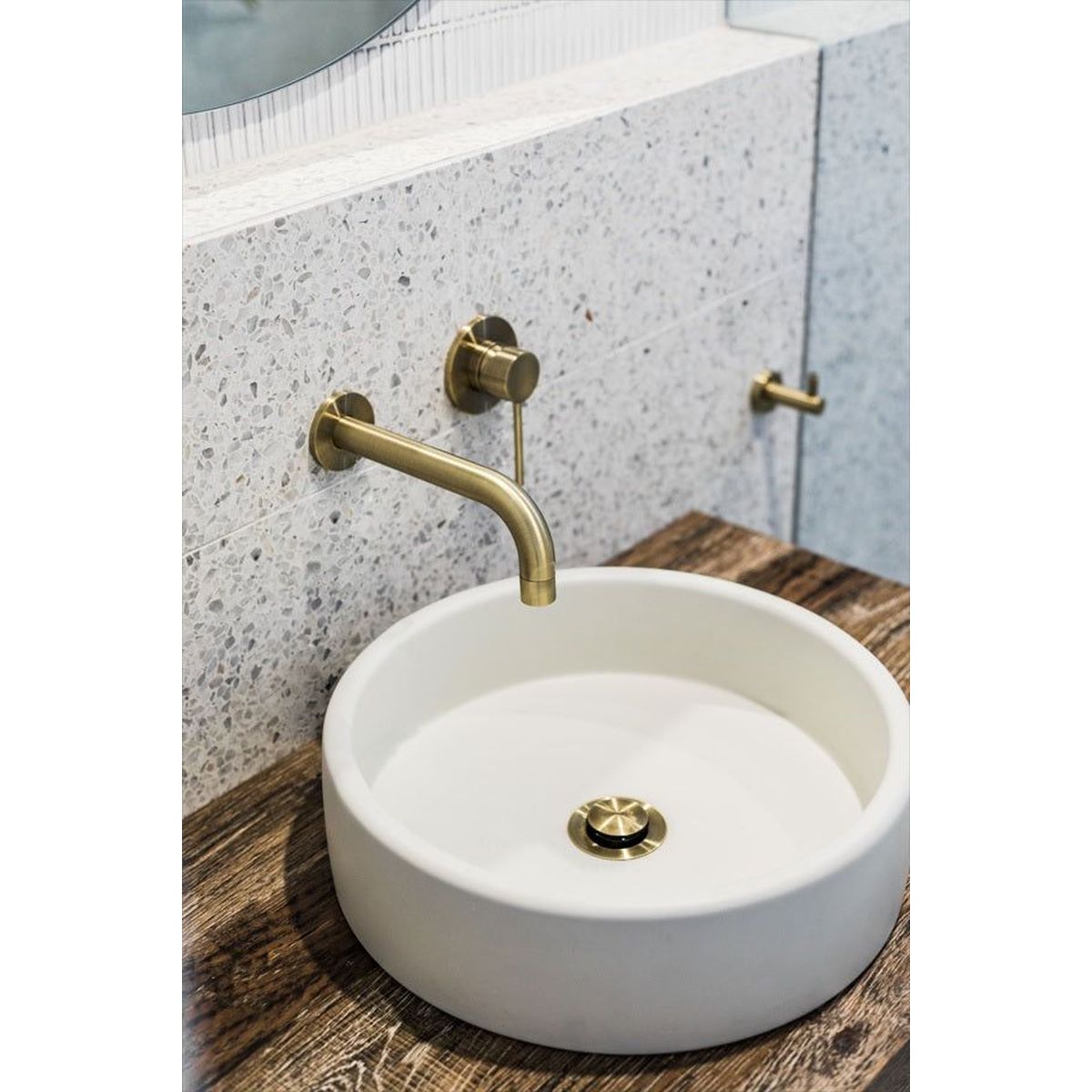 Round Wall Mixer Trim Kit (In-Wall Body Not Included) - PVD Tiger Bronze