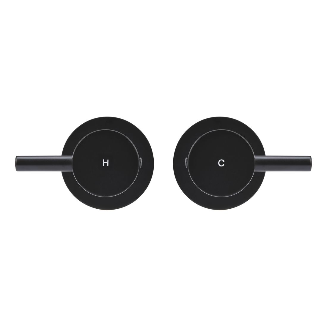 Round Quarter Turn Wall Top Assemblies MW06 Matte Black